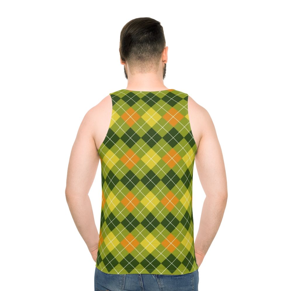 Colorful argyle pattern unisex tank top