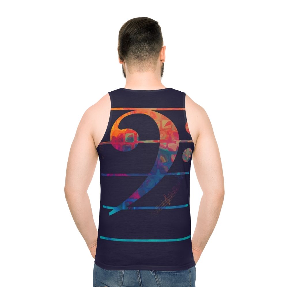 Colorful Bass Clef Unisex Music Tank Top