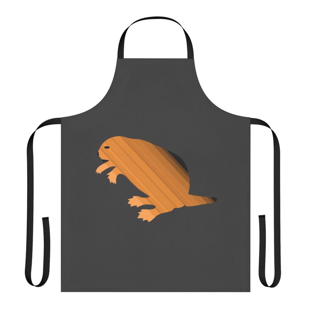 Vibrant illustration of a beaver wearing skis on a vibrant, abstract background