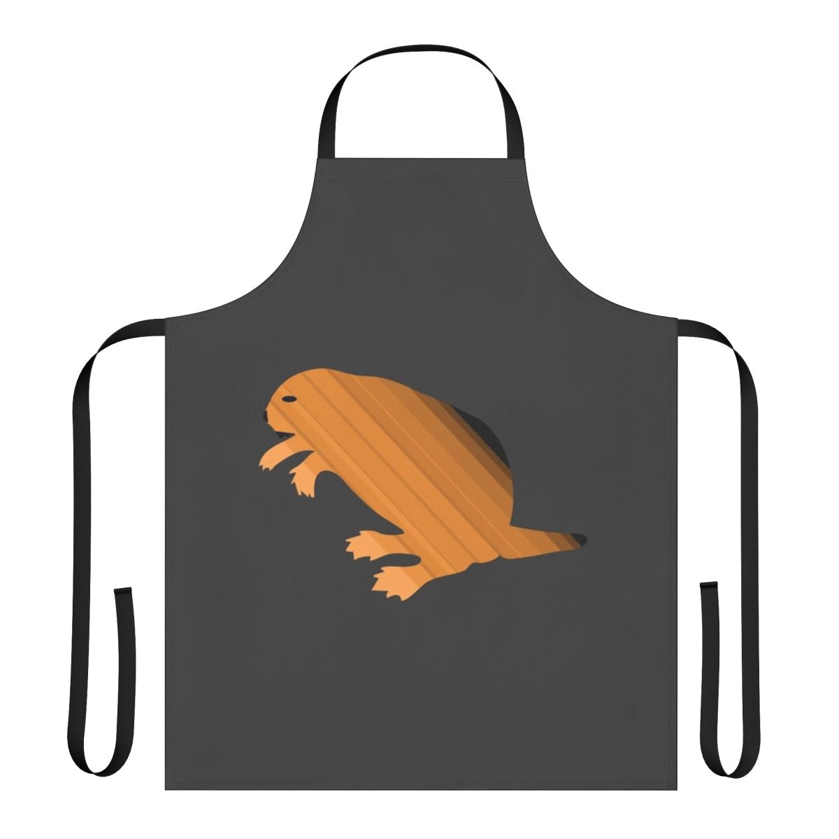 Vibrant illustration of a beaver wearing skis on a vibrant, abstract background