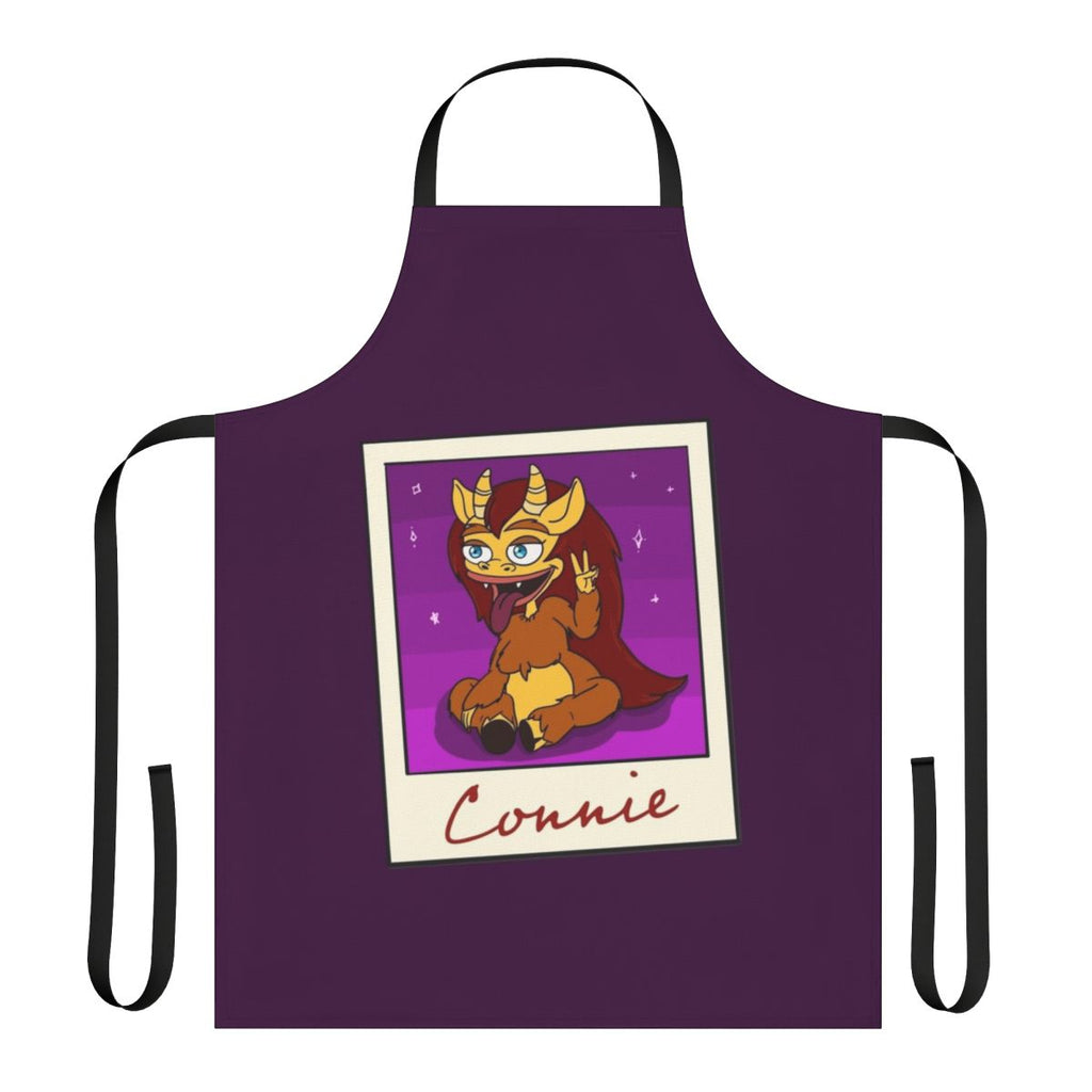 Colorful apron featuring the Hormone Monster character from the Netflix series Big Mouth