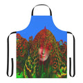 Colorful bohemian-style apron with dreadlock and abstract patterns