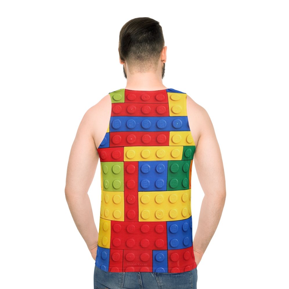 Colorful bricks design unisex tank top