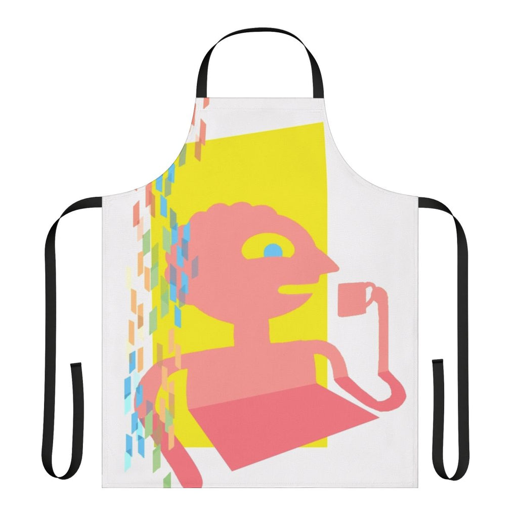Vibrant illustration of Prismo the Wish Master from Adventure Time on a durable, high-quality apron.