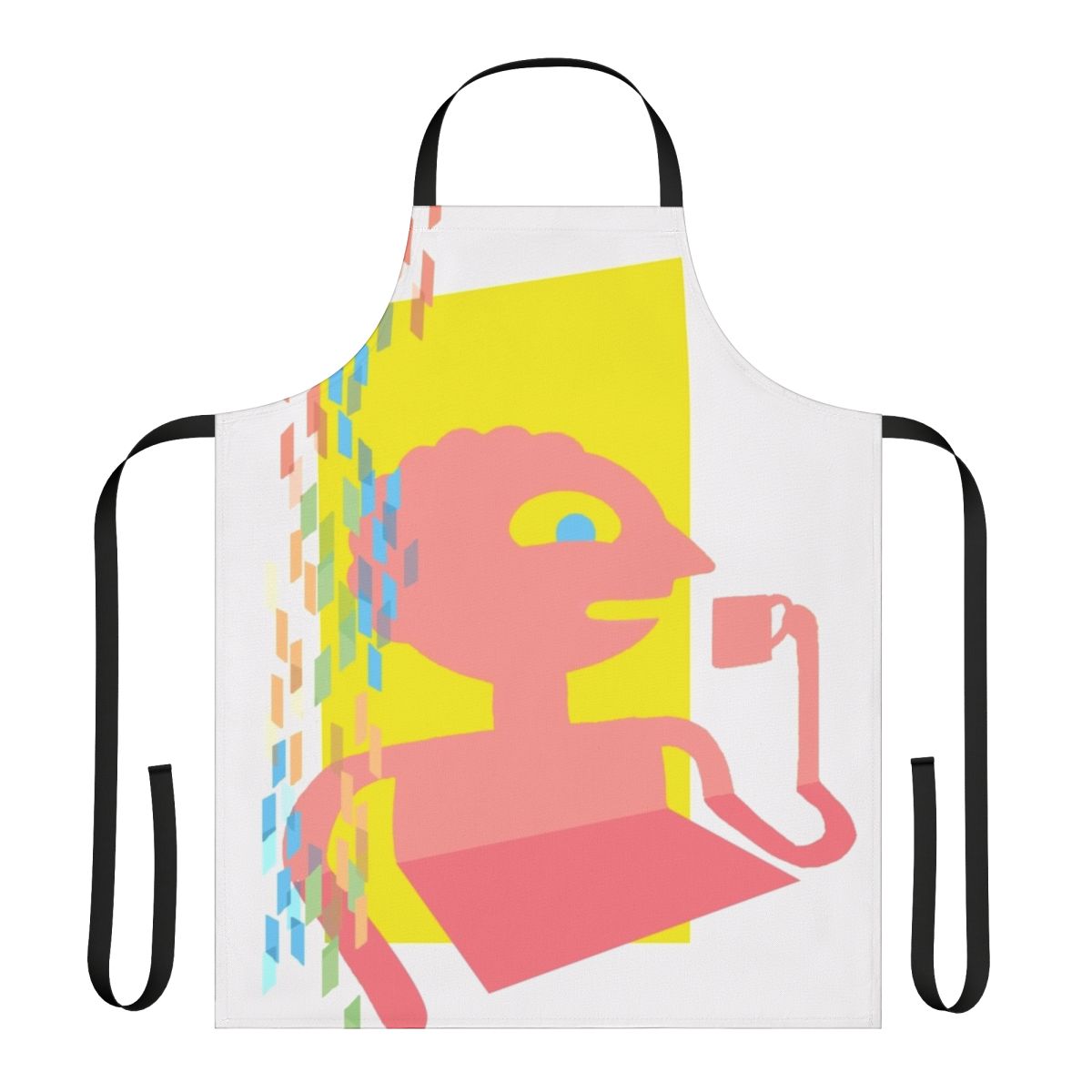 Vibrant illustration of Prismo the Wish Master from Adventure Time on a durable, high-quality apron.