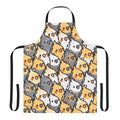 A vibrant apron featuring a playful cockatiel pattern, perfect for bird lovers and party enthusiasts.