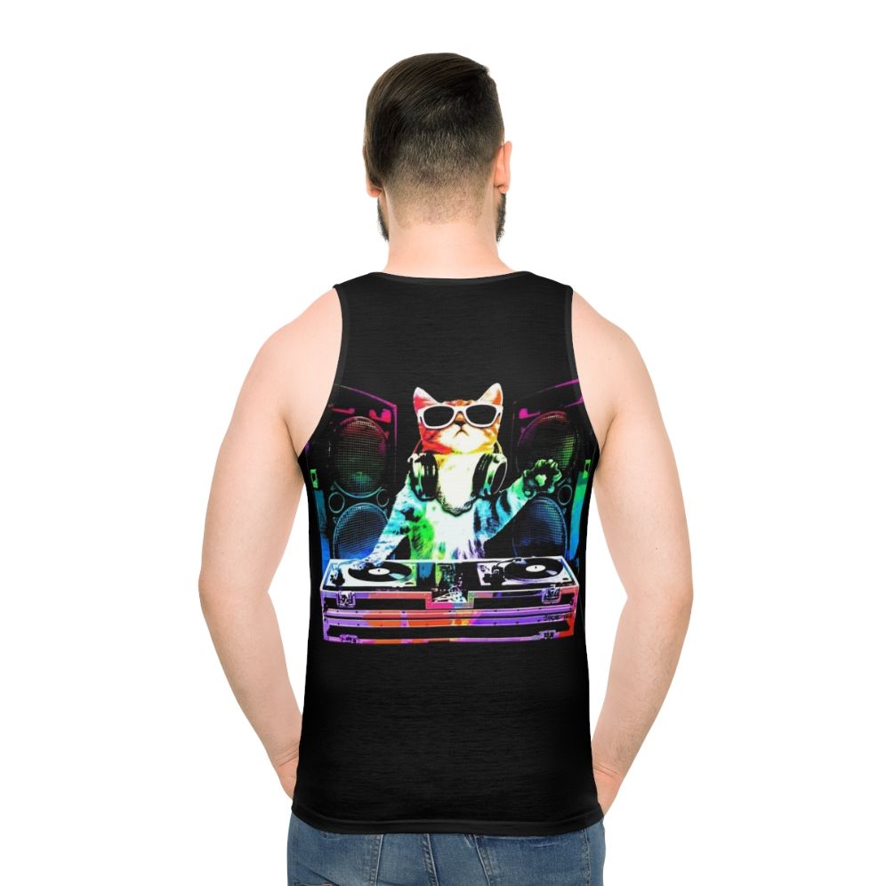 Colorful DJ Cat Unisex Tank Top