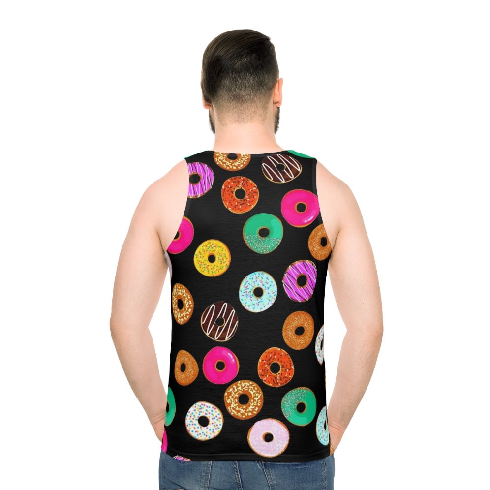 Colorful donut pattern unisex tank top