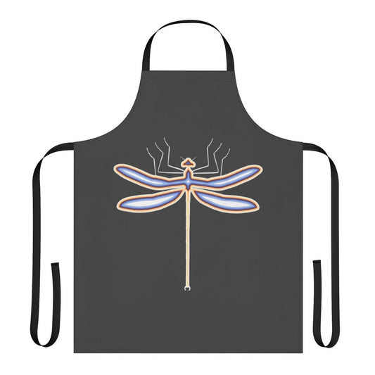 Colorful abstract dragonfly legendary animals art apron