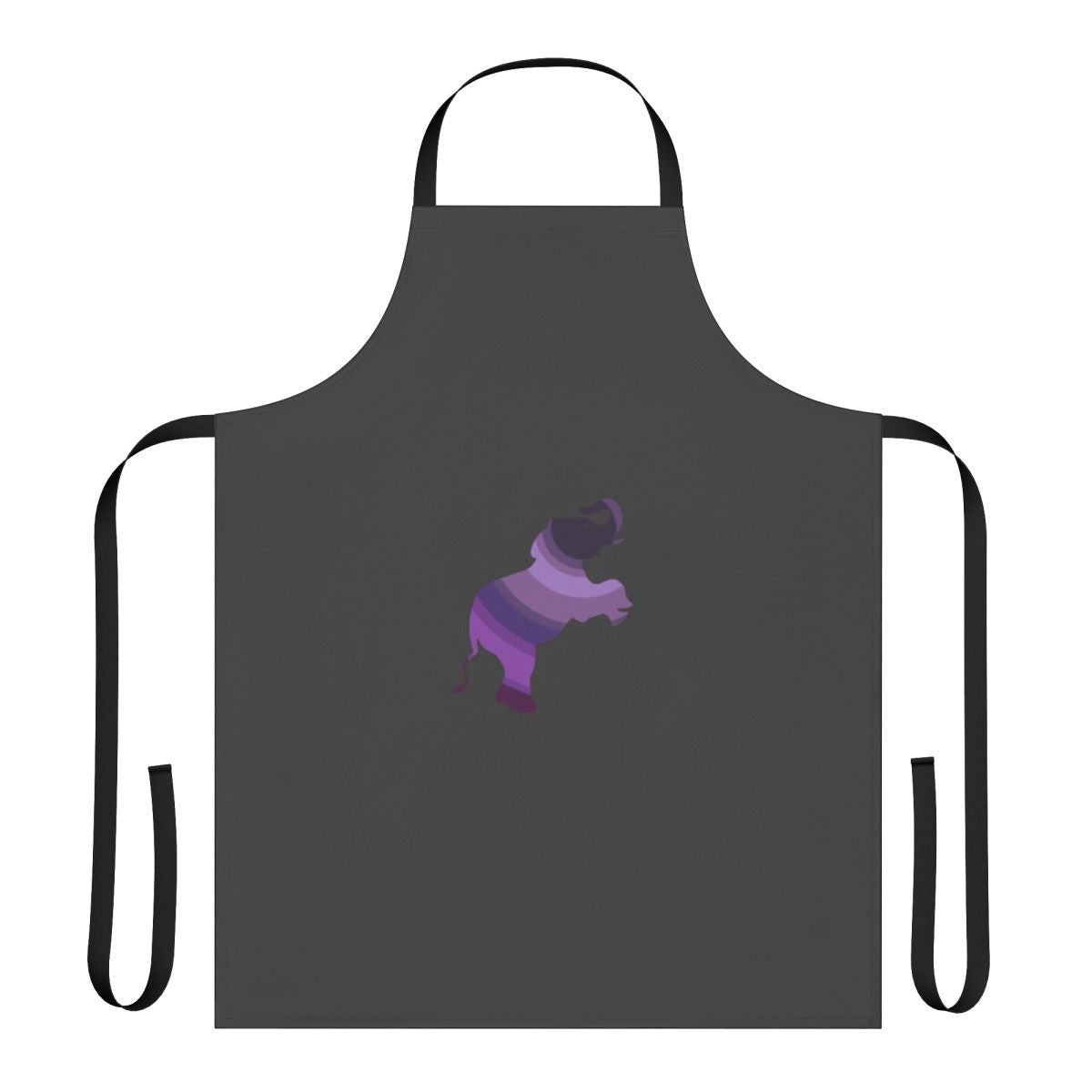 Colorful elephant mandala design on an apron