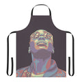 Colorful apron featuring a portrait of the character Eric from the Netflix series Sex Education.