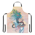 Colorful ermine apron with nature and psychedelic design elements
