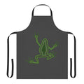 Vibrant apron featuring a whimsical frog design in a cottage-core style.