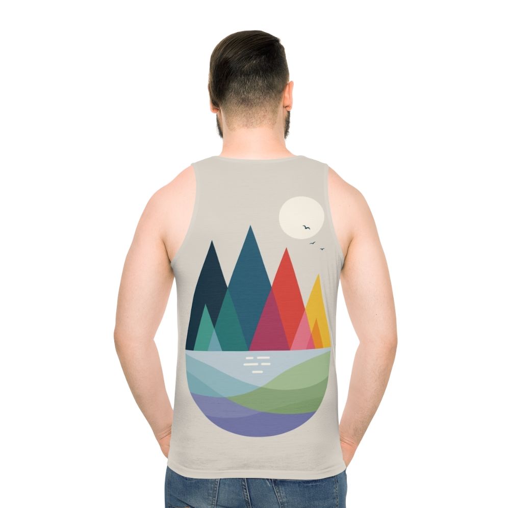 Colorful geometric unisex tank top