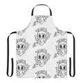Karol G Inspired Apron with Monochrome Devil Angel Illustration