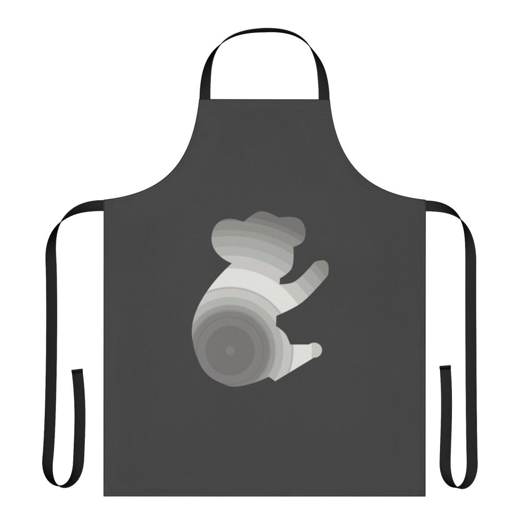 Vibrant apron featuring a stylized koala illustration in a legendary animal motif