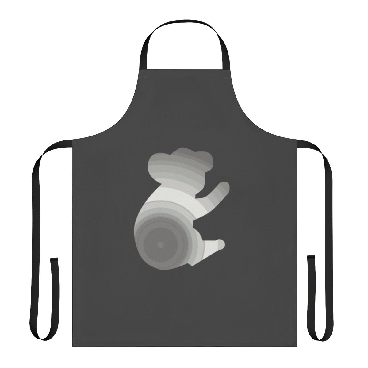 Vibrant apron featuring a stylized koala illustration in a legendary animal motif
