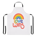 Colorful LGBTQ+ pride apron with a rainbow design