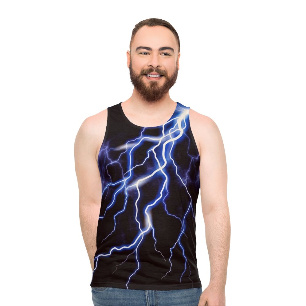 Colorful lightning graphic unisex tank top