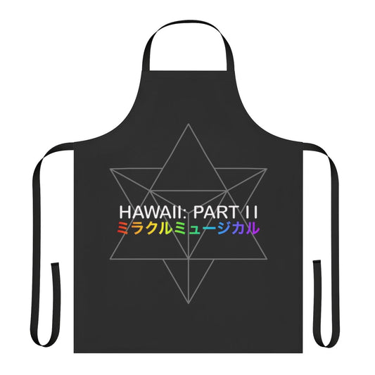 Colorful apron featuring rainbow design inspired by the Tally Hall album "Miracle Musical: Hawaii Part II"