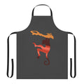 Vibrant and playful apron featuring a monkey and legendary animals in a colorful, abstract design.