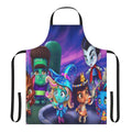 Vibrant monster-patterned apron featuring adorable Super Monsters characters