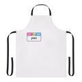 Colorful pan pride flag design printed on a high-quality cotton apron