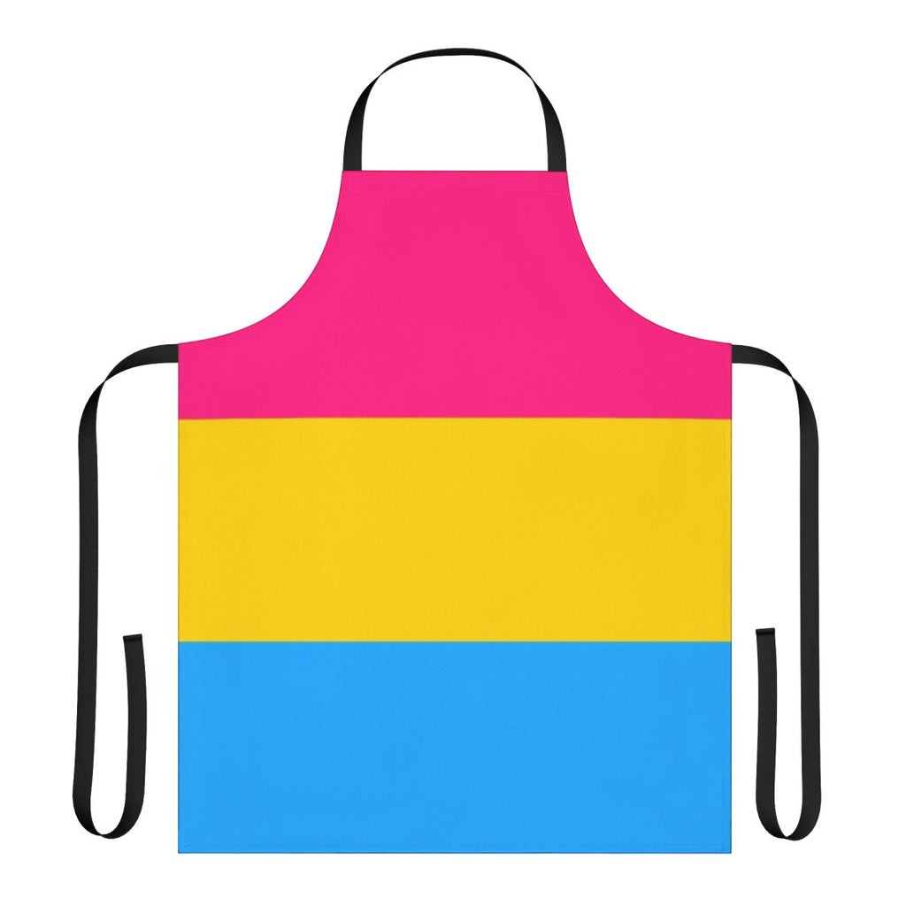 Pansexual pride flag design printed on a high-quality apron