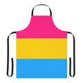 Pansexual pride flag design printed on a high-quality apron
