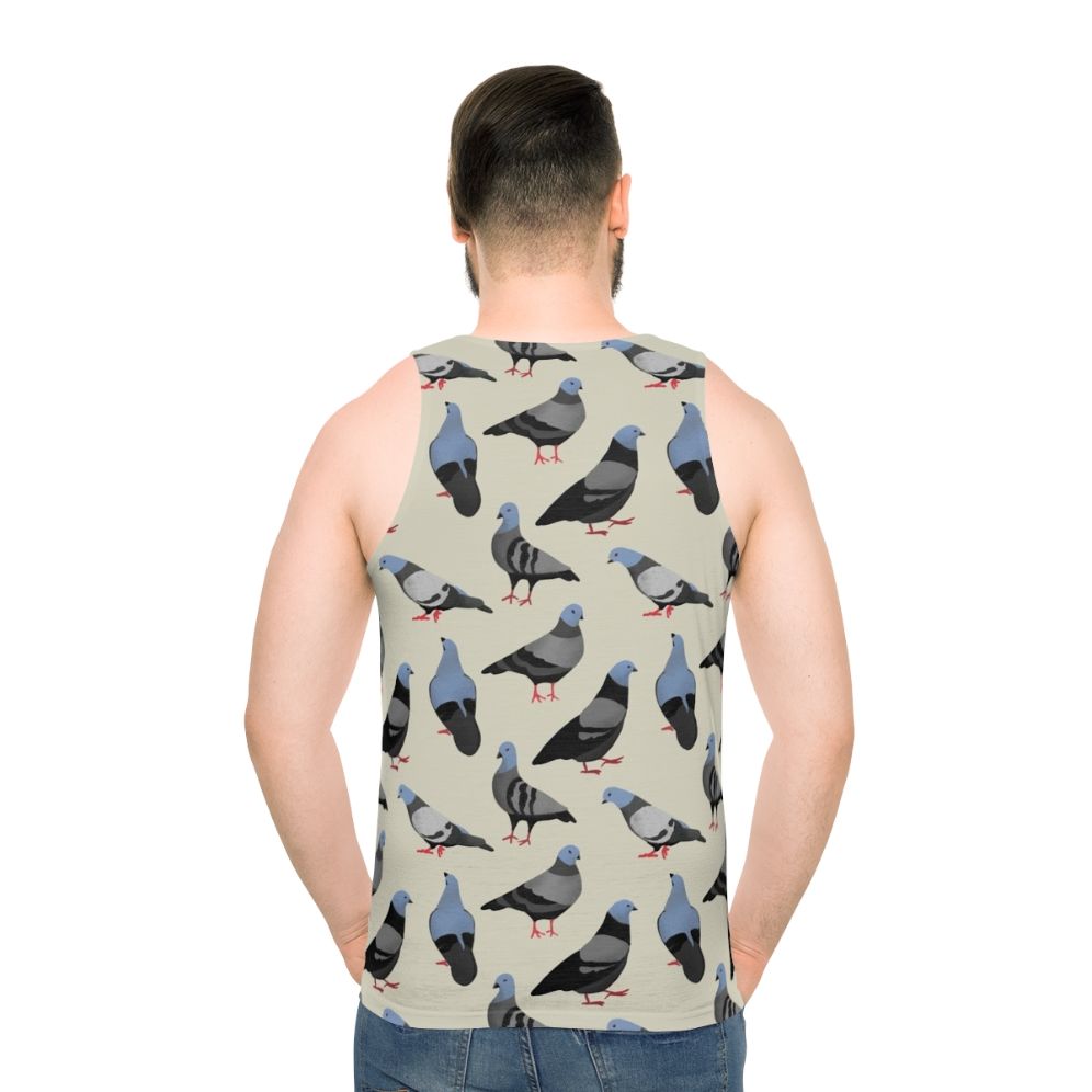 Colorful pigeon pattern unisex tank top