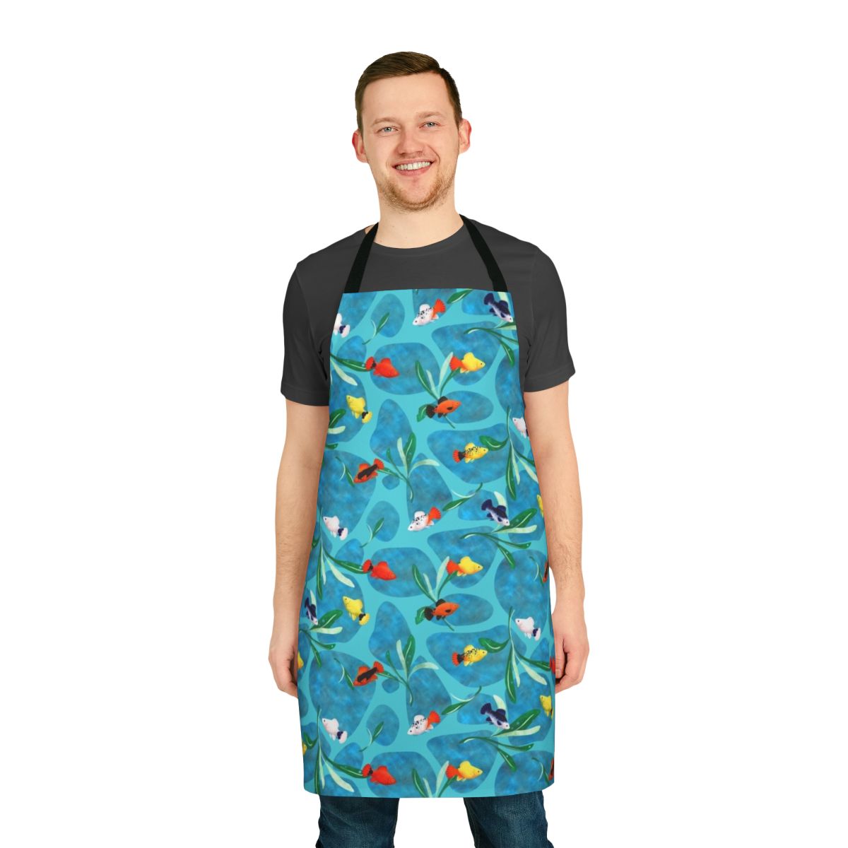 Vibrant Platy Fish Apron Showcasing the Beauty of Aquatic Life
