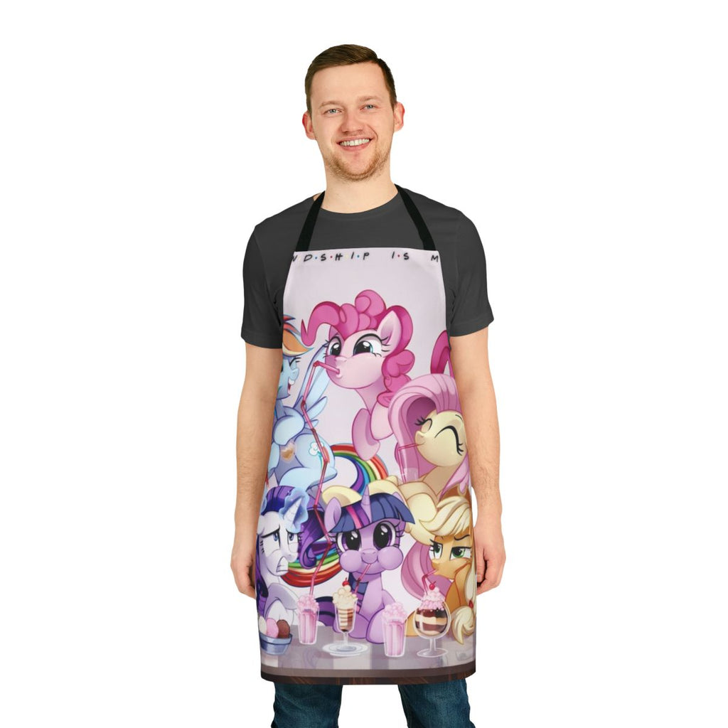 Vibrant pony-themed apron featuring characters from the popular My Little Pony: Friendship Is Magic show.