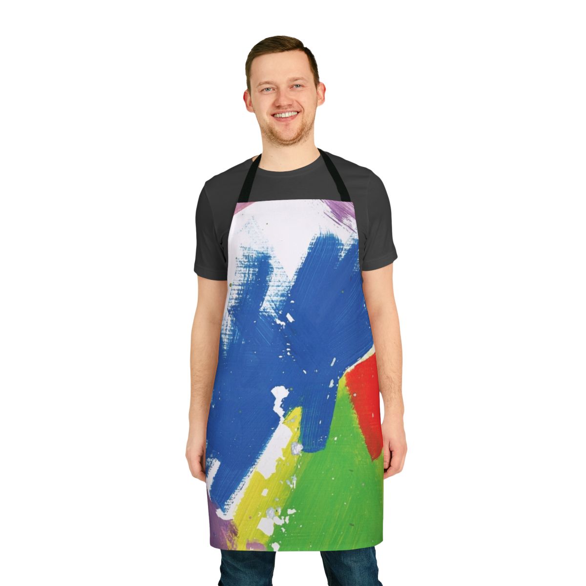 Colorful and psychedelic apron design inspired by the album cover of Alt-J's 'This Is All Yours'