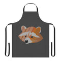 Colorful abstract illustration of a raccoon on an apron