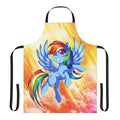 Vibrant rainbow-colored apron with My Little Pony design