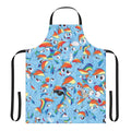 Vibrant illustration of Rainbow Dash, the iconic My Little Pony character, printed on a high-quality apron.