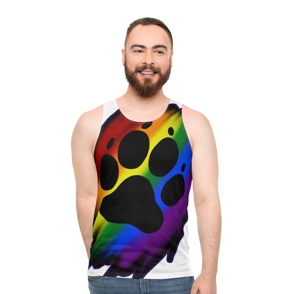 Colorful rainbow graphic unisex tank top