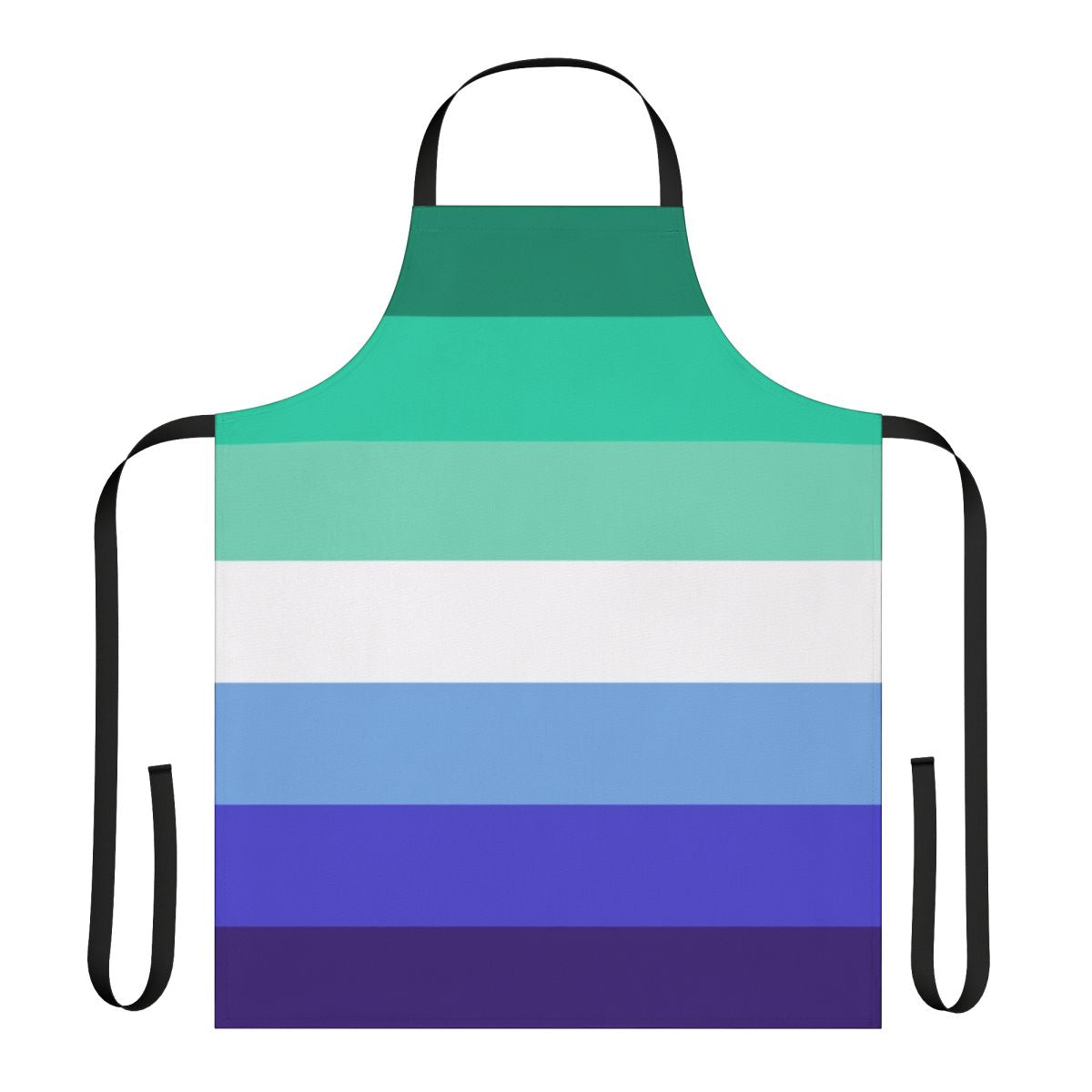 Vibrant rainbow-colored apron with LGBTQ+ pride flag design