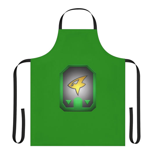 Vibrant apron inspired by the iconic Power Rangers characters and vehicles