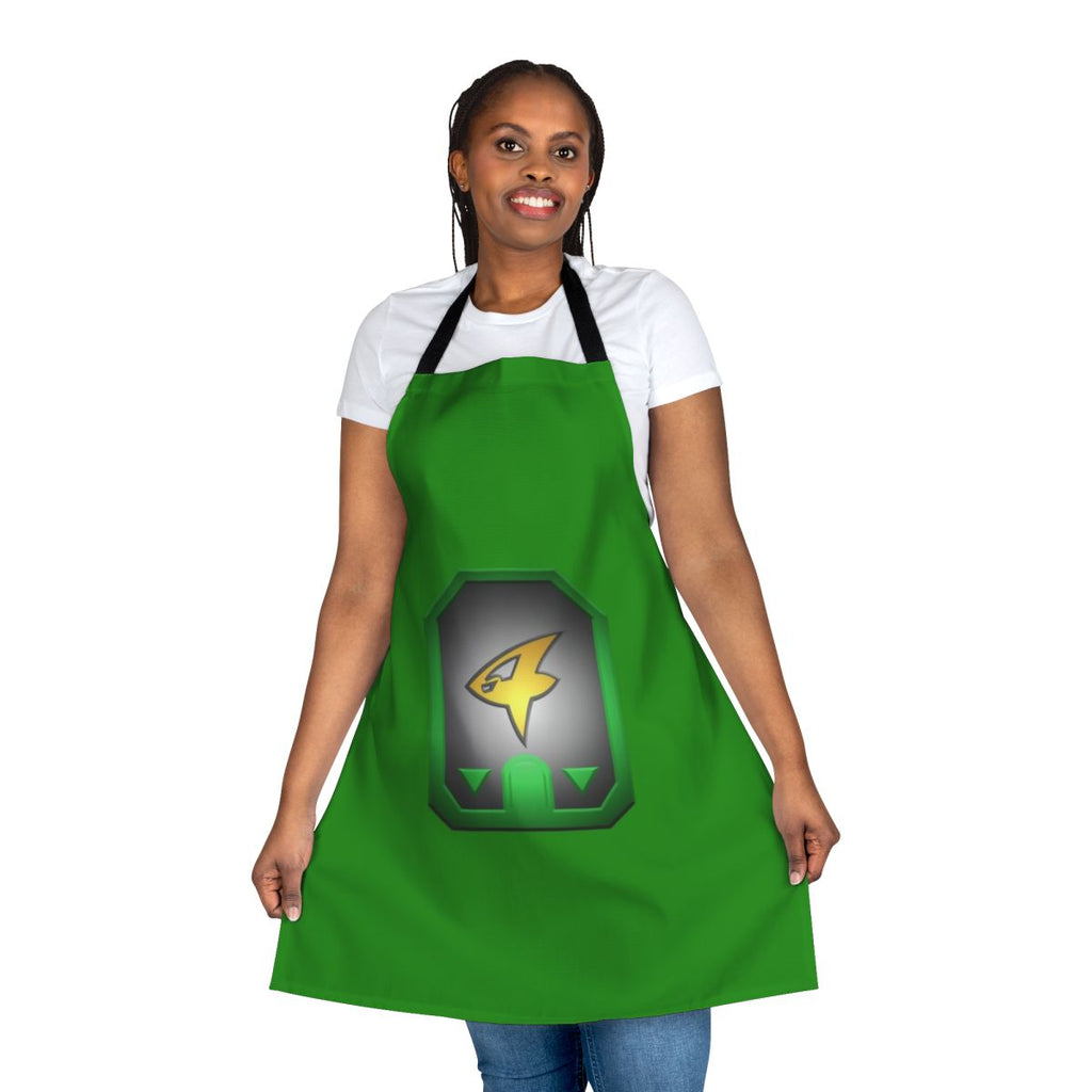 Vibrant apron inspired by the iconic Power Rangers characters and vehicles