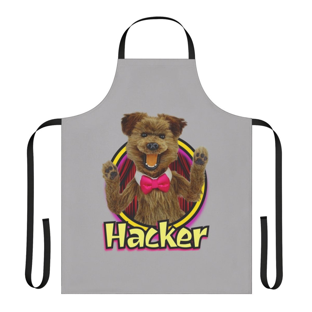 Colorful retro nostalgia puppet monster character apron
