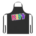 Colorful apron featuring the iconic Kiss band logo