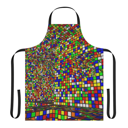 Vibrant Rubik's Cube Patterned Apron