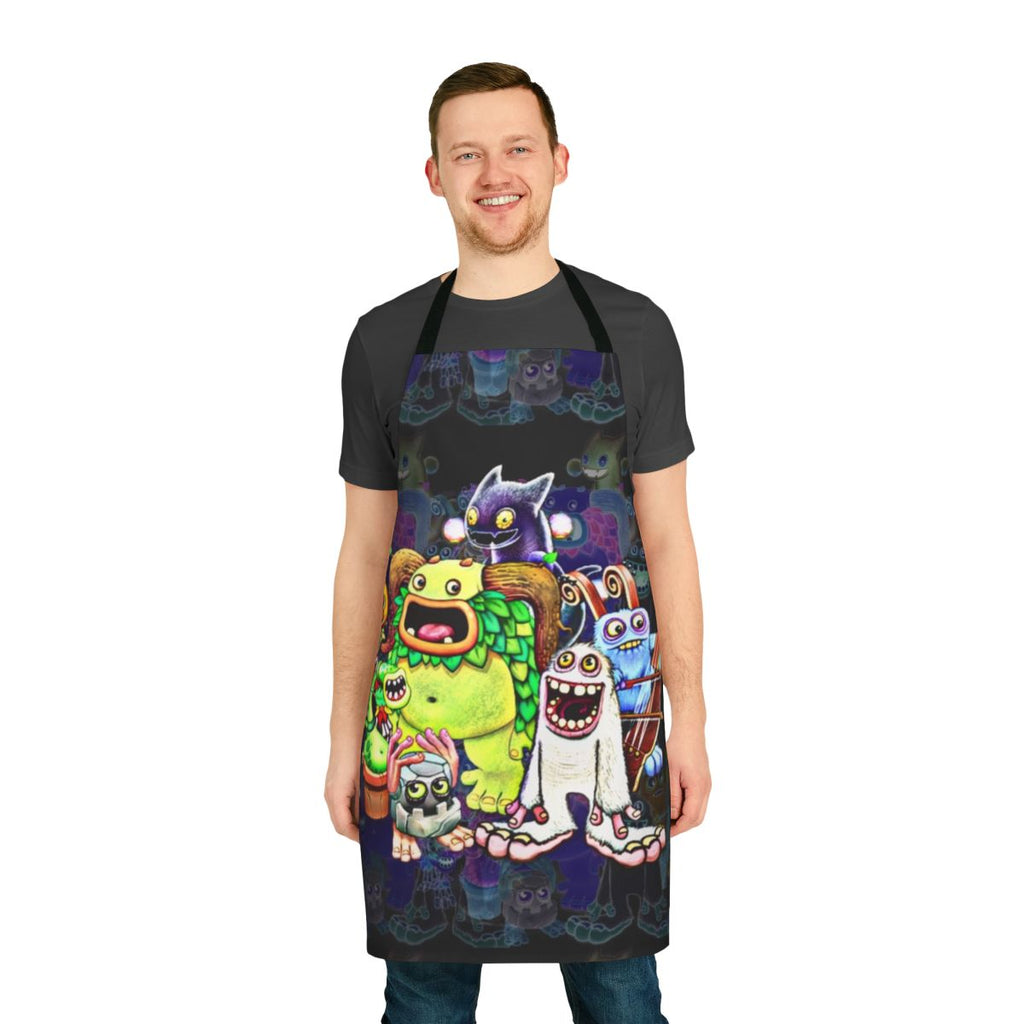 Apron featuring characters from the game "My Singing Monsters"