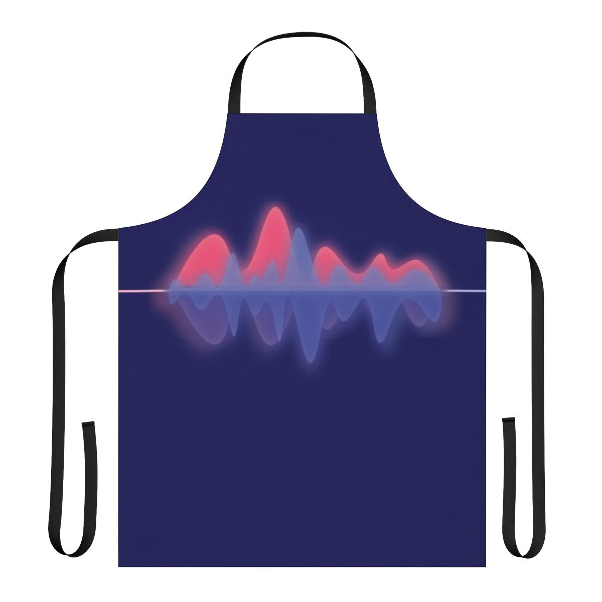 Colorful apron with a sound wave pattern, ideal for music enthusiasts and DJs.