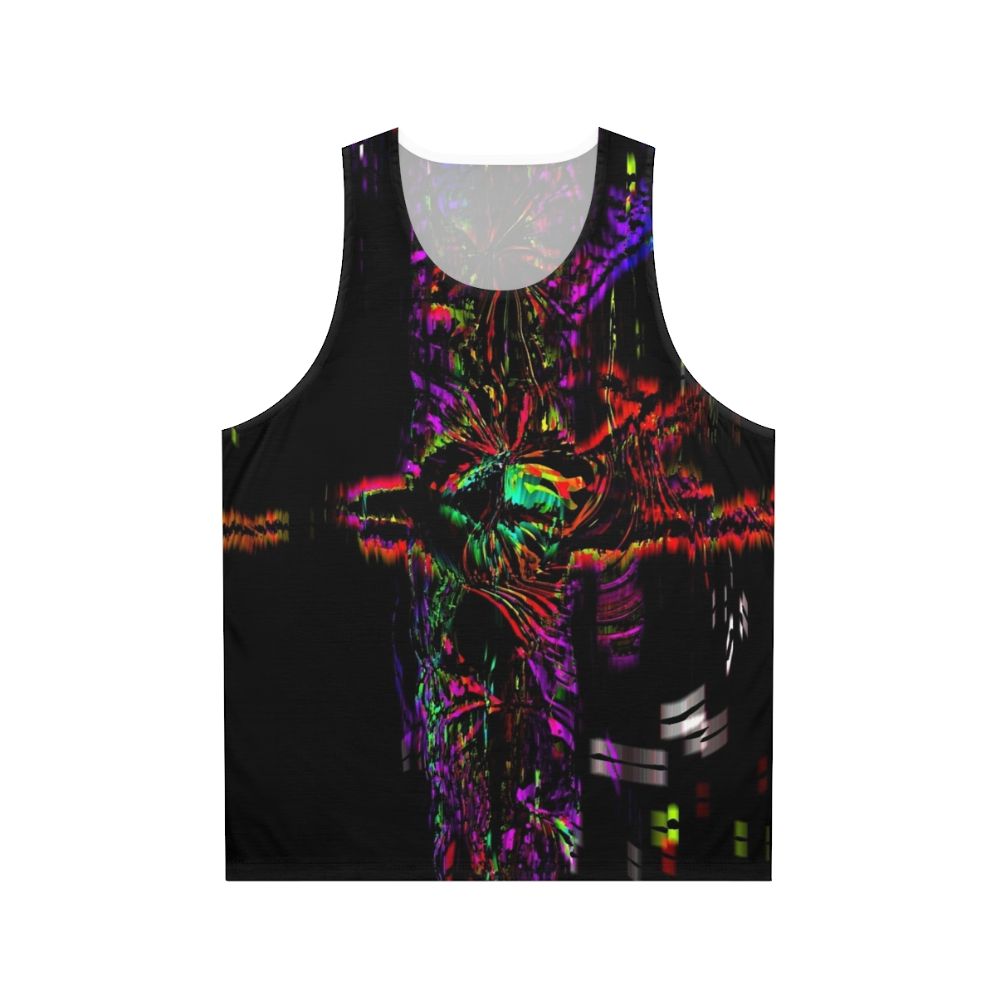 Colorful soundwave unisex tank top