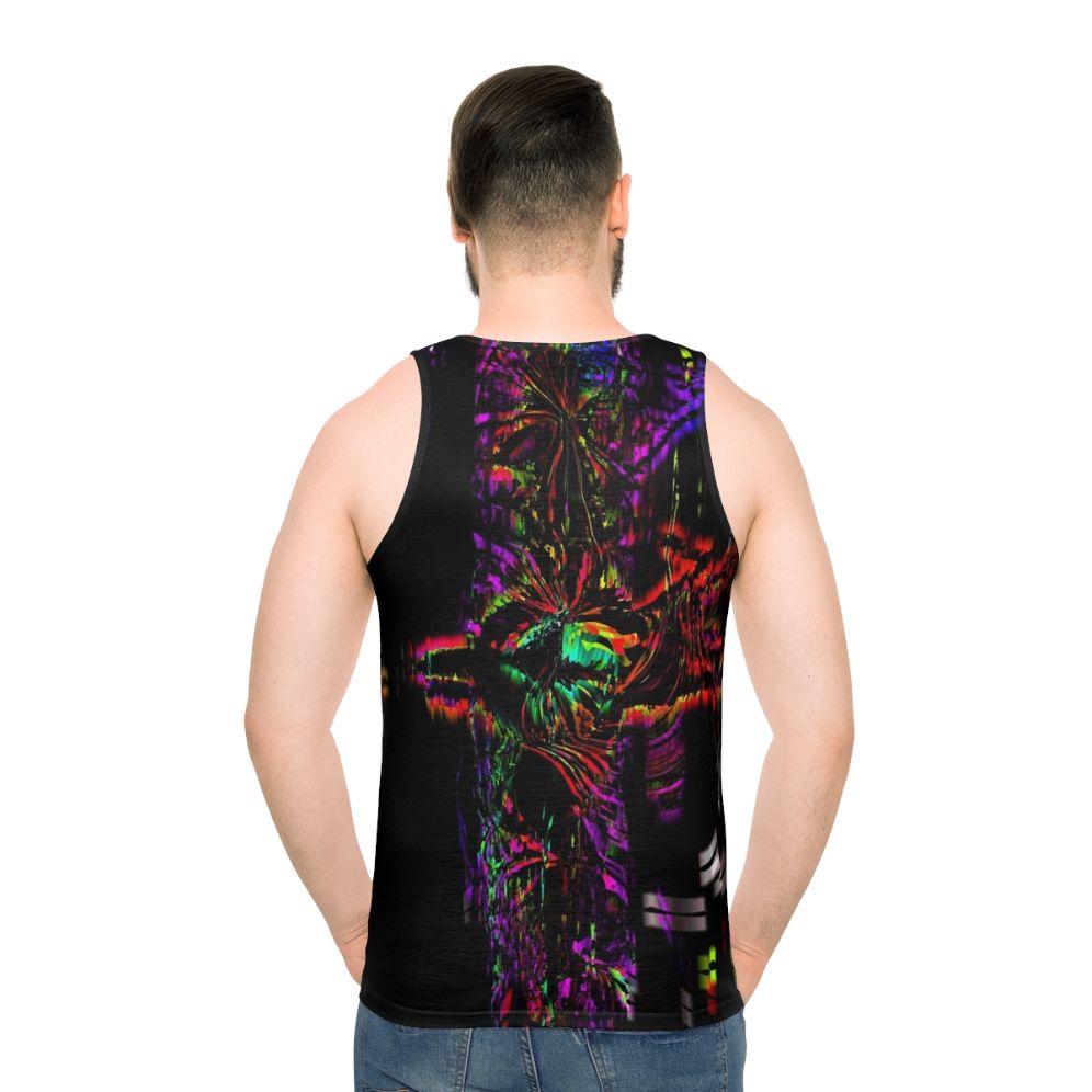 Colorful soundwave unisex tank top