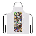 Colorful apron with superhero design and character for children to wear during playtime and dress-up activities