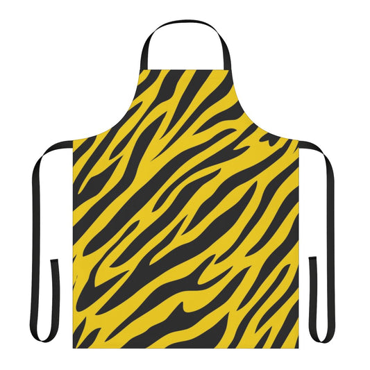 Vibrant tiger stripes pattern apron for cooking and baking