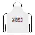Colorful apron featuring a tooth design, perfect for music lovers and dentists.
